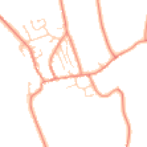 Daytime road noise heatmap for LS23 6SZ