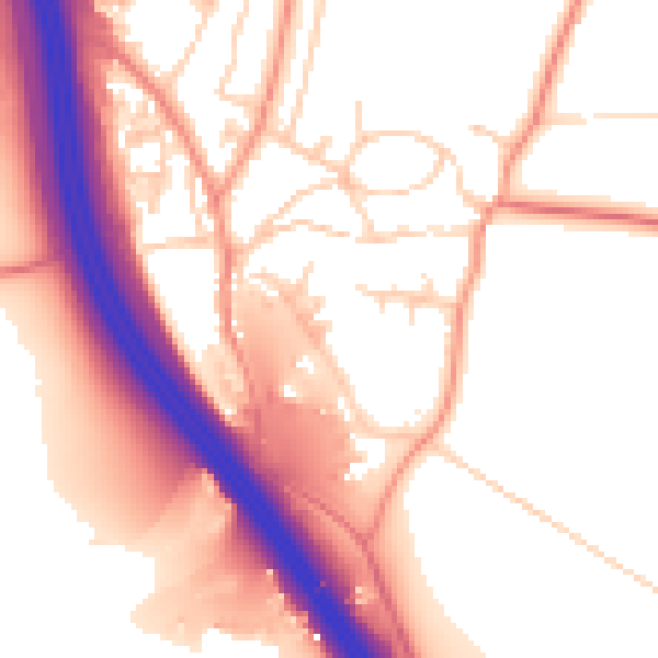 Daytime road noise heatmap for LS23 6WD