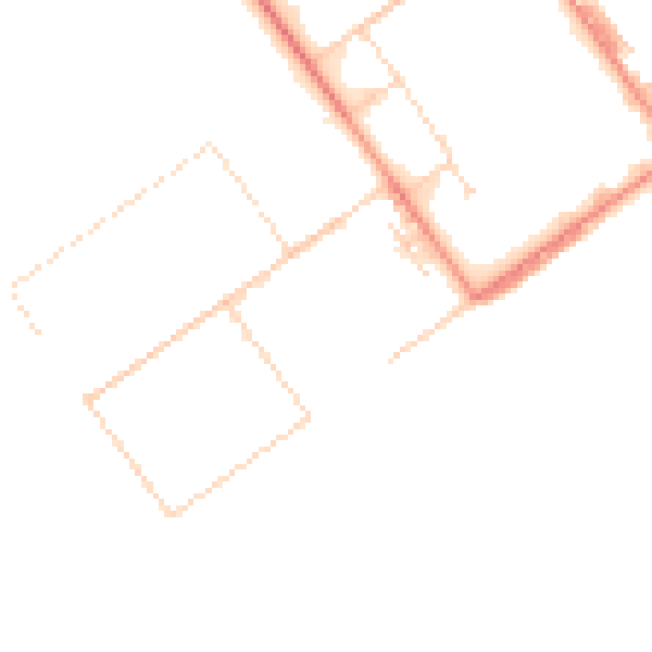 Daytime road noise heatmap for LS23 7FY
