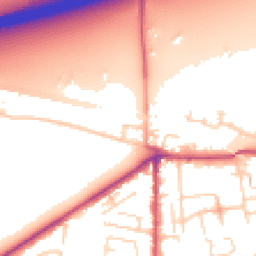 Daytime road noise heatmap for LS25 1AE