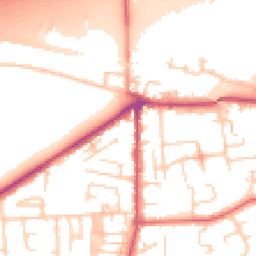 Daytime road noise heatmap for LS25 1AH