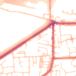 Daytime road noise heatmap for LS25 1AP
