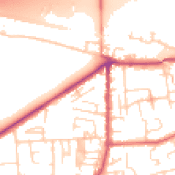 Daytime road noise heatmap for LS25 1AW