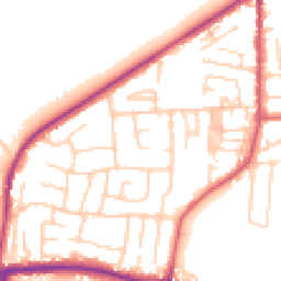 Daytime road noise heatmap for LS25 1AX
