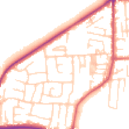 Daytime road noise heatmap for LS25 1AY