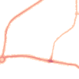 Night-time road noise heatmap for LS25 1BN