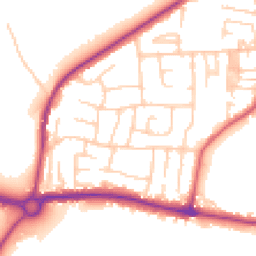 Daytime road noise heatmap for LS25 1BT