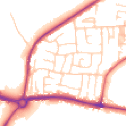 Daytime road noise heatmap for LS25 1BU