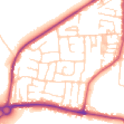 Daytime road noise heatmap for LS25 1BW