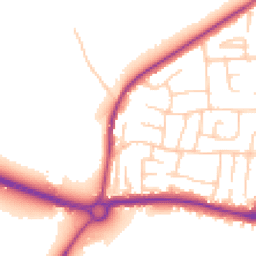 Daytime road noise heatmap for LS25 1DE