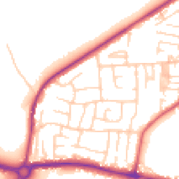 Daytime road noise heatmap for LS25 1DL