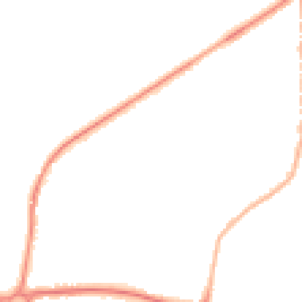 Night-time road noise heatmap for LS25 1DN