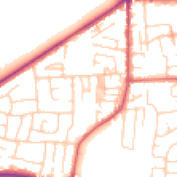 Daytime road noise heatmap for LS25 1DT
