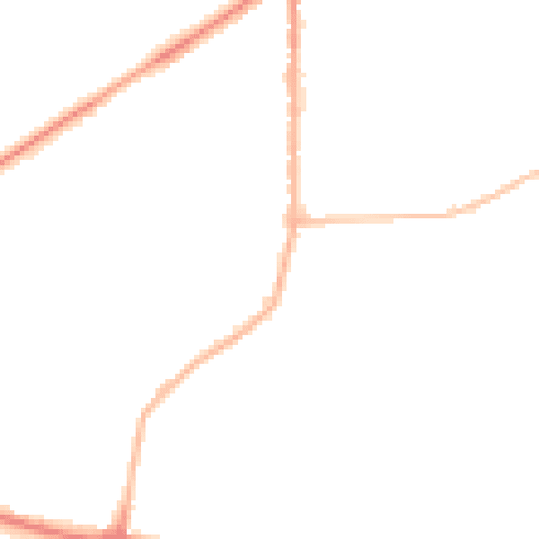 Night-time road noise heatmap for LS25 1EQ