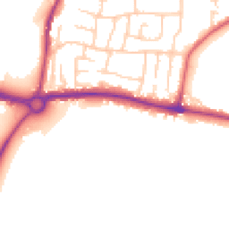 Daytime road noise heatmap for LS25 1FE