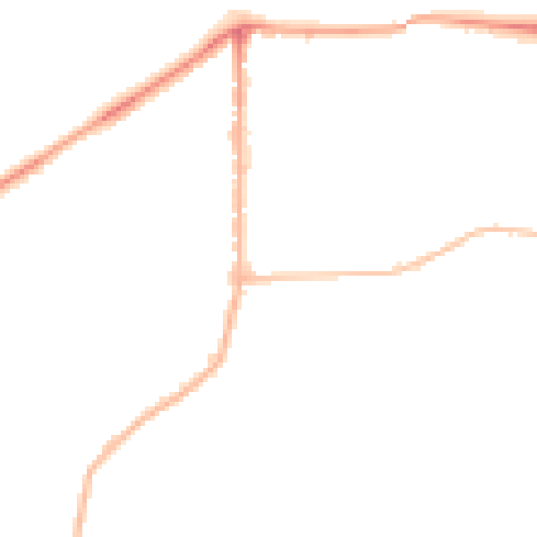 Night-time road noise heatmap for LS25 1HB