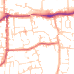 Daytime road noise heatmap for LS25 1JE
