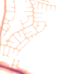 Daytime road noise heatmap for LS25 2BE