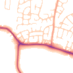 Daytime road noise heatmap for LS25 2BU