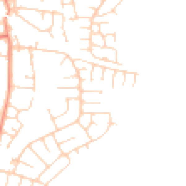 Daytime road noise heatmap for LS25 2JF