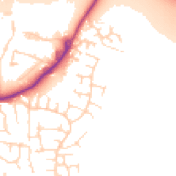 Daytime road noise heatmap for LS25 2NJ