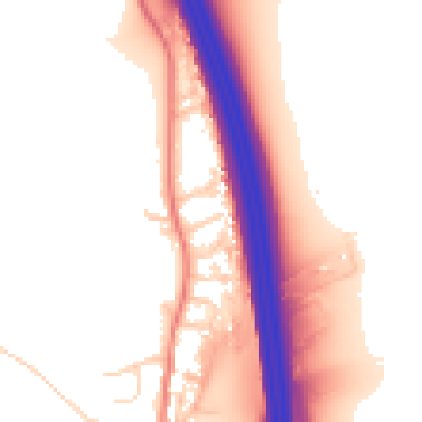 Daytime road noise heatmap for LS25 3AP