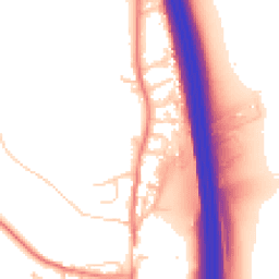 Daytime road noise heatmap for LS25 3AQ