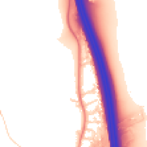 Daytime road noise heatmap for LS25 3AW