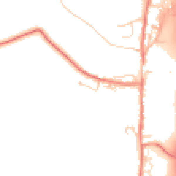 Daytime road noise heatmap for LS25 3BW