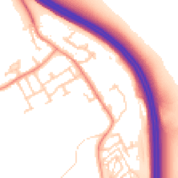 Daytime road noise heatmap for LS25 4BF