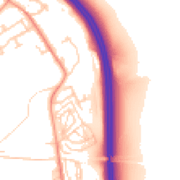 Daytime road noise heatmap for LS25 4EY