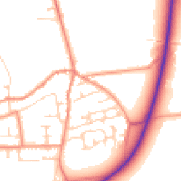 Daytime road noise heatmap for LS25 5BS