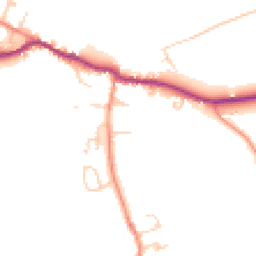Daytime road noise heatmap for LS25 5EX