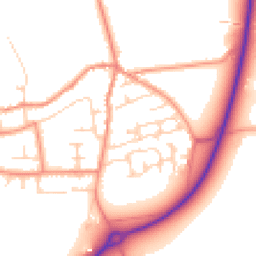 Daytime road noise heatmap for LS25 5GD