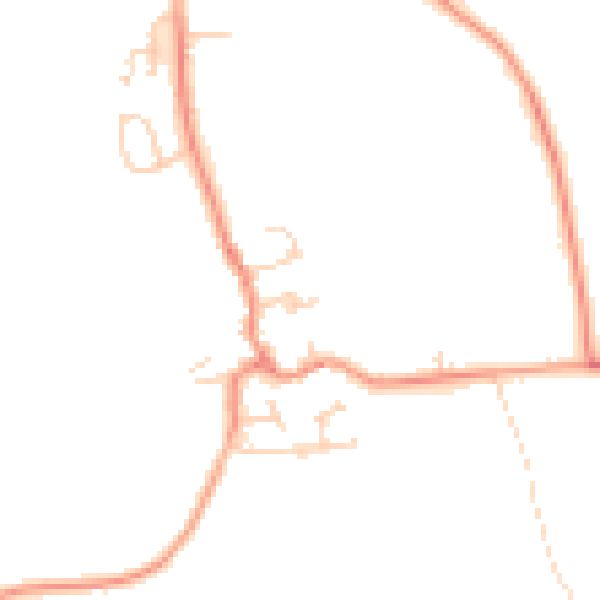 Daytime road noise heatmap for LS25 5HZ