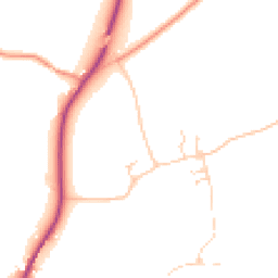 Daytime road noise heatmap for LS25 5JY