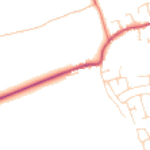 Daytime road noise heatmap for LS25 6FH
