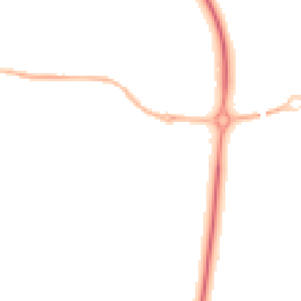 Night-time road noise heatmap for LS25 6PX