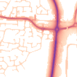Daytime road noise heatmap for LS25 6PY