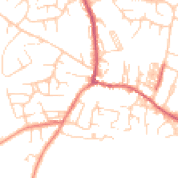 Daytime road noise heatmap for LS25 7AA