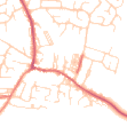 Daytime road noise heatmap for LS25 7AN