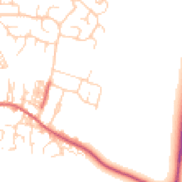 Daytime road noise heatmap for LS25 7BL