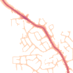 Daytime road noise heatmap for LS25 7DX