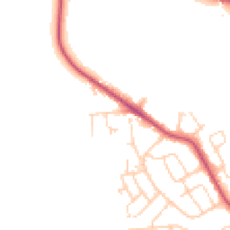 Daytime road noise heatmap for LS25 7EB