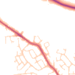 Daytime road noise heatmap for LS25 7EN