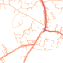 Daytime road noise heatmap for LS25 7JW
