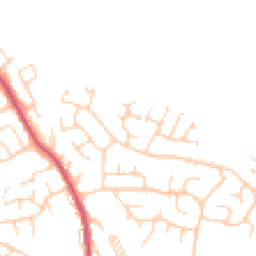 Daytime road noise heatmap for LS25 7QX