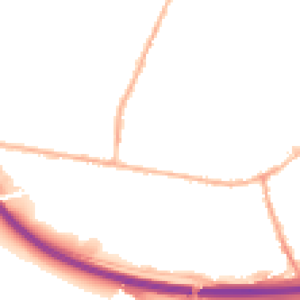 Night-time road noise heatmap for LS28 5AJ