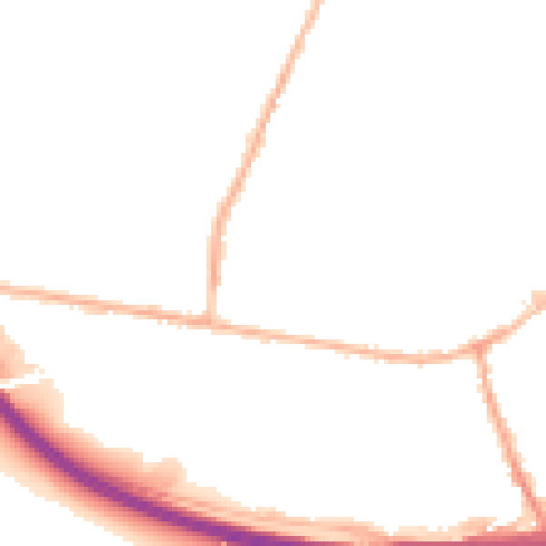 Night-time road noise heatmap for LS28 5AL