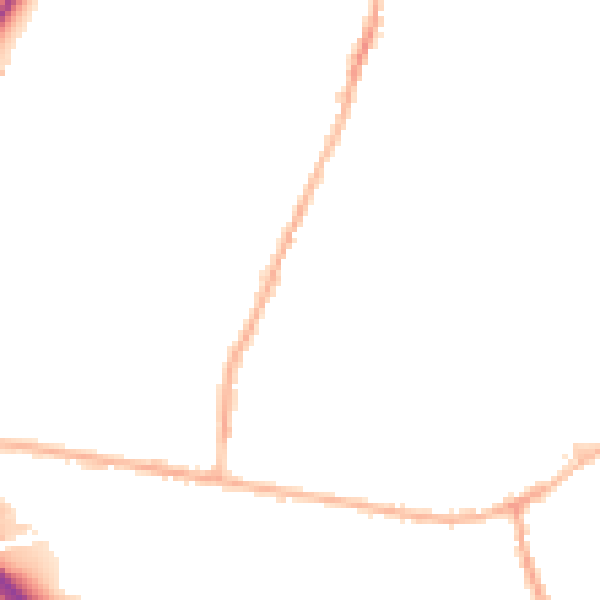 Night-time road noise heatmap for LS28 5AX